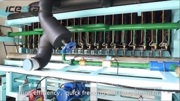 Icesta Full automatic 42t industrial direct cooling block ice machine