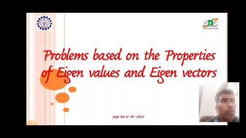 Eigen Values and Eigen Vectors and its properties |Joseph Paul | SNS Institutions
