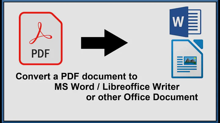 Convert a PDF Document to Microsoft Word / Libreoffice Writer  Pages or any other Office Suite.