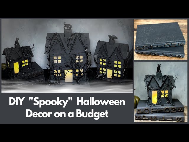 DIY Spooky Halloween Decor on a Budget/Hauted House/Halloween DIY ...