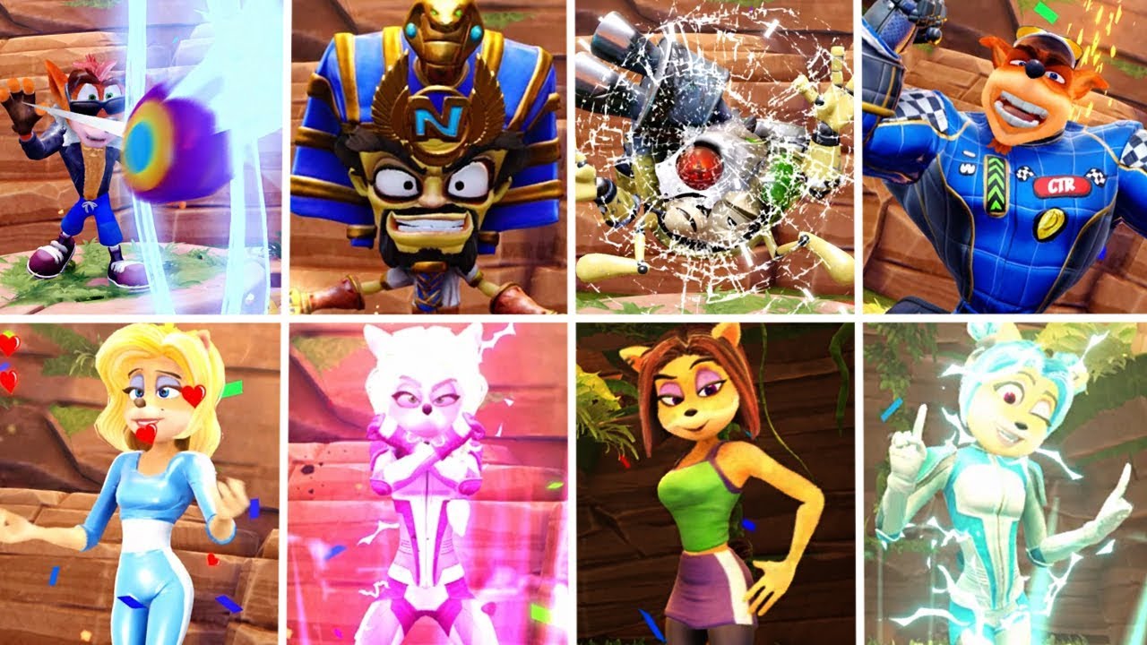 Crash Team Racing NitroFueled All New Legendary Skins + All Victory