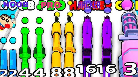 NOOB VS PRO VS HACKER VS GOD IN MERGE GUN RUN 2 WITH Quick Games