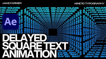 Delayed Square Text Animation - Kinetic Typography | After Effects Tutorial