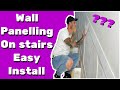 How to install wall panelling to stairs  easy step by step diy homeimprovement wallpanel stairs