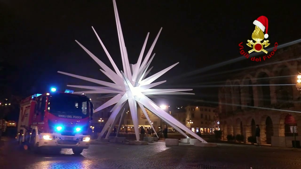 Gli auguri di Natale dei vigili del fuoco di Verona