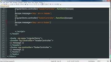 AngularJS tutorial for beginners (Chapter 3) (Part 3 ) $scope and dependency injection