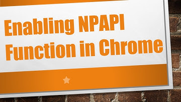 Enabling NPAPI Function in Chrome