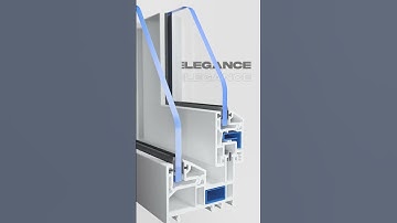 uPVC monorail window 3d animation