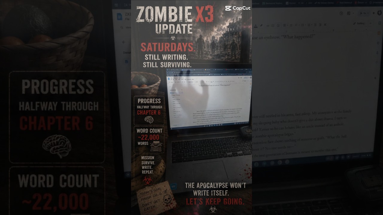 ZX3 UPDATE #firstdraft #writerslife #update #zombie #indieauthor