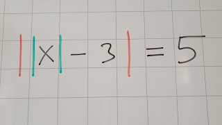 Модуль в модуле в уравнении. Алгебра 7 класс.