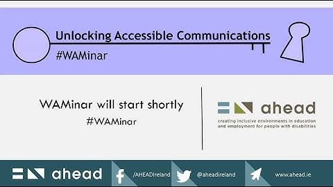 WAM Webinar Series - Accessible Communications in Recruitment