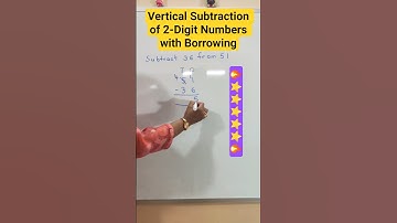 Vertical Subtraction of 2-Digit Numbers with Borrowing |#shots #shortvideo #subtraction #mathvideos