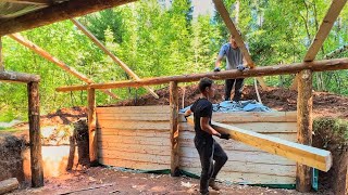 Building a cozy dugout in a secret forest! We make beautiful and smooth walls in the wild! Pt.1 by Life in the Siberian forest 91,719 views 8 months ago 28 minutes