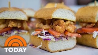 Garlic Bread Prawn Po Boys With Homemade Coleslaw TODAY