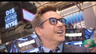 2015 4/27 Robert Downey Jr. & Jeremy Renner Ring the Opening Bell at the New York Stock Exchange