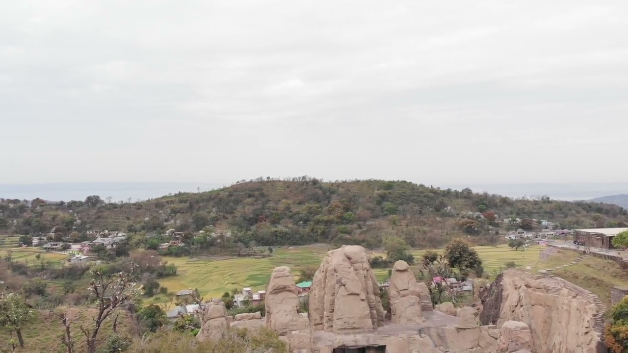 Drone Footage of Masroor Temple in India