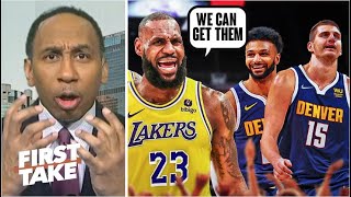 FIRST TAKE | Stephen A. GOES CRAZY LeBron still believes in Lakers despite 0-3 deficit vs Nuggets