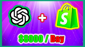 ChatGPT Made Me $8000   Day - Shopify Dropshipping with AI
