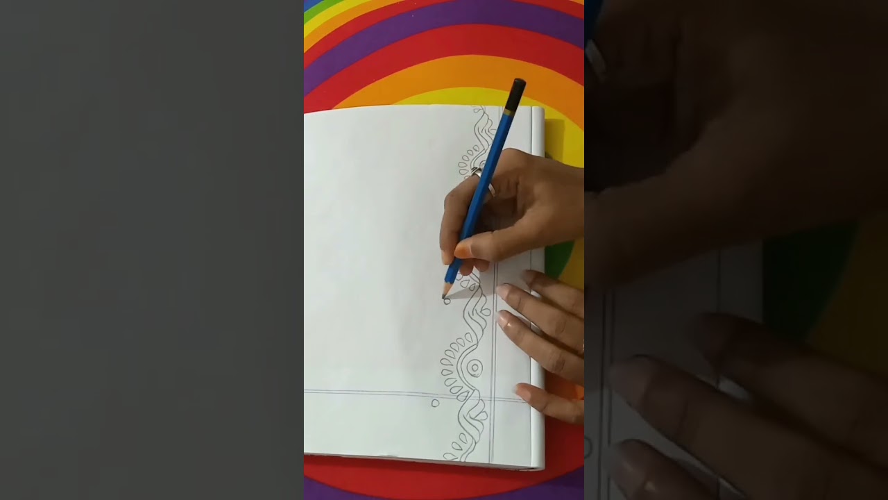 simple border flowers / sharee border design