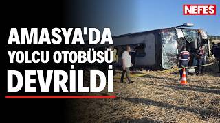 Amasyada Yolcu Otobüsü Devrildi: 2Si Ağır 46 Yaralı