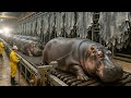 Inside the World’s Largest Hippo Farm | Modern Mass Harvesting Process (Full Process)