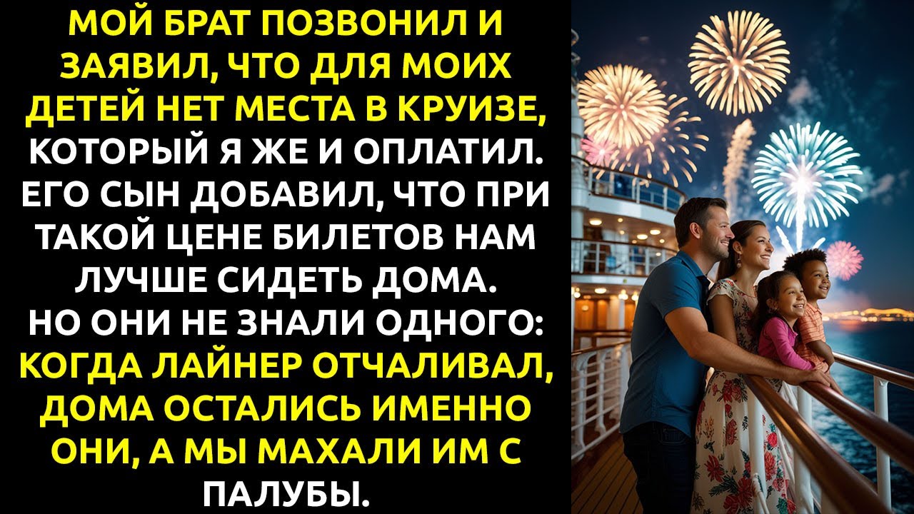 Мой брат ВЫКИНУЛ моих детей из круиза... и НЕ ПОДОЗРЕВАЛ, что я оставил его на берегу.