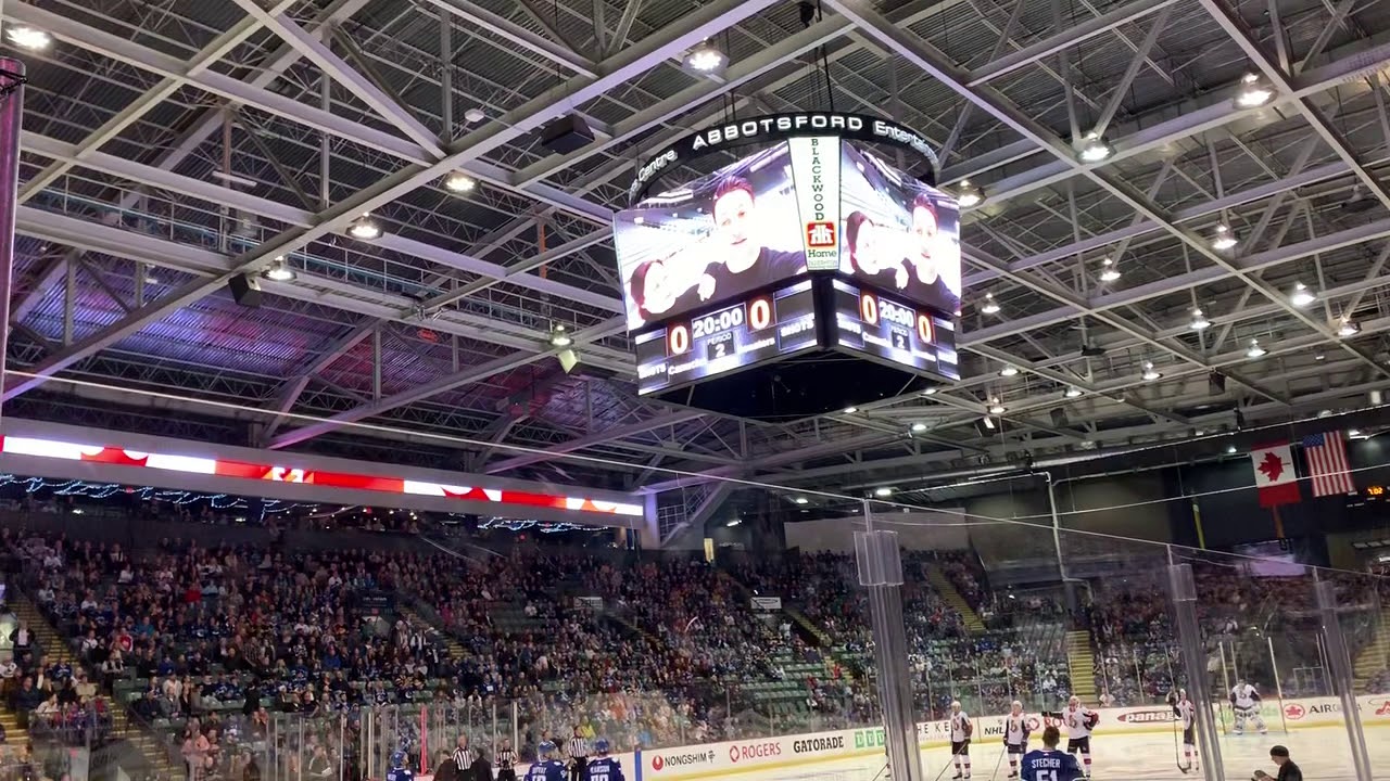 Tessa & Scott Retiring & Dropping Puck at Canucks Game in Abbotsford