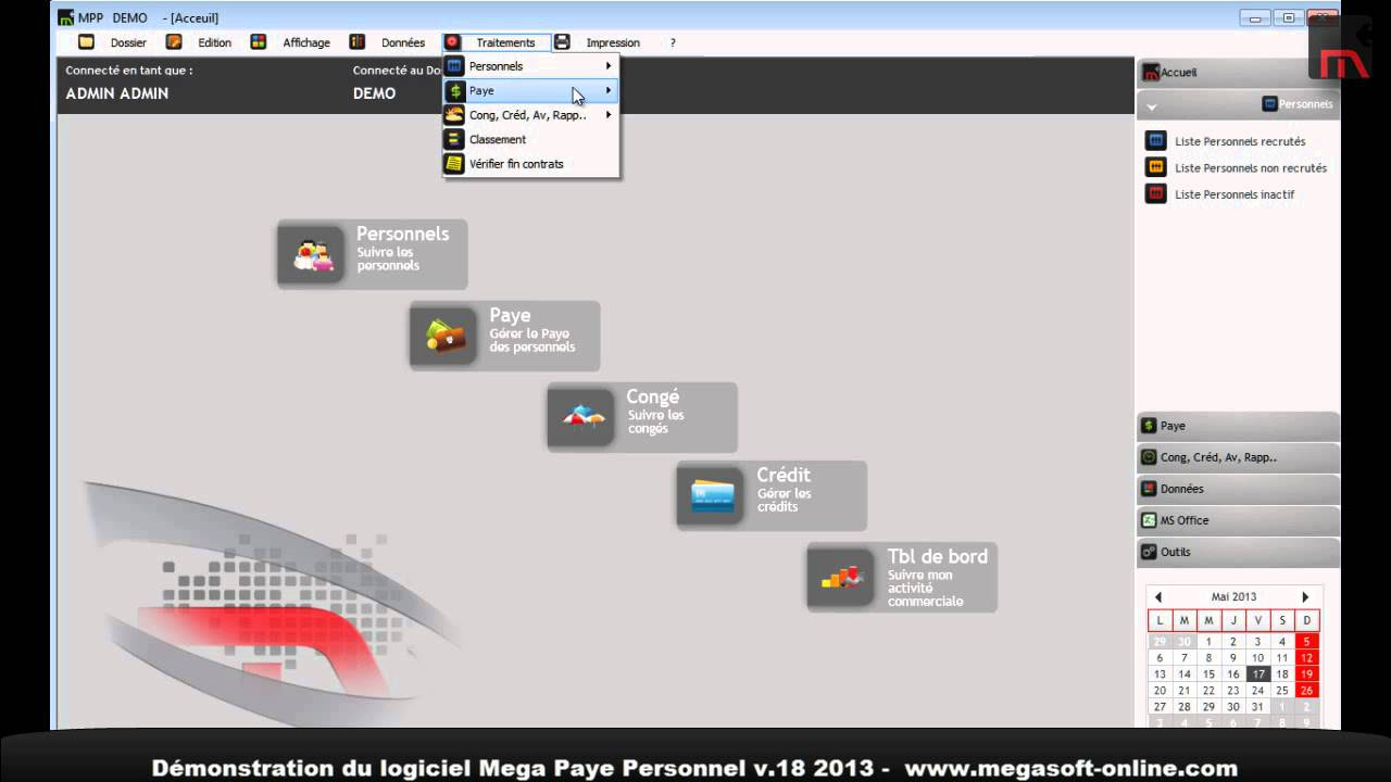 Mega Paye Personnel   wwwmegasoft onlinecom