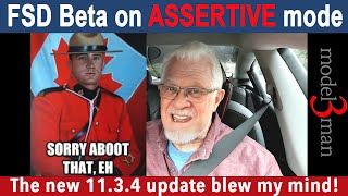 FSD Beta 11.3.4 on ASSERTIVE mode - BLEW MY MIND