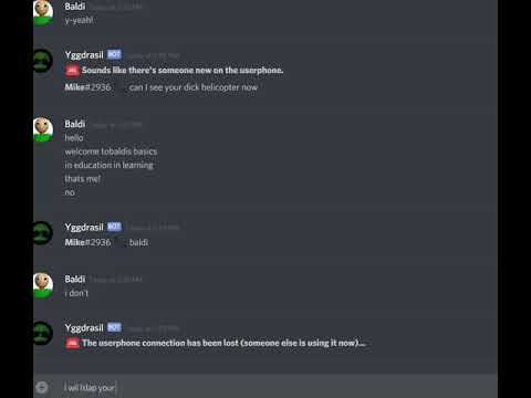 Dronken worden Duiker Smaak Discord Yggdrasil Bot Trolling! #1 (baldis basics edition) - YouTube