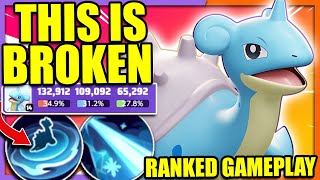 Water Pulse Lapras is BROKEN!! First Ranked Gameplay | Pokemon Unite