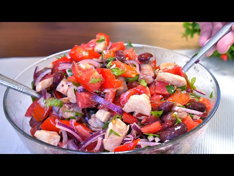 Любимый салат моего мужа, от которого он похудел на 2 кг за неделю! Сжигает жир на животе!