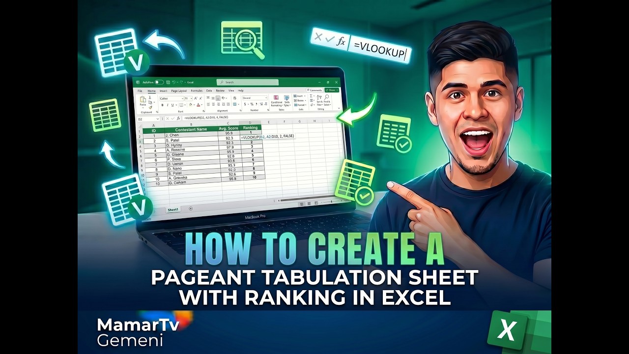 How to Create a Pageant Tabulation Sheet with Ranking in Excel 2026 ...