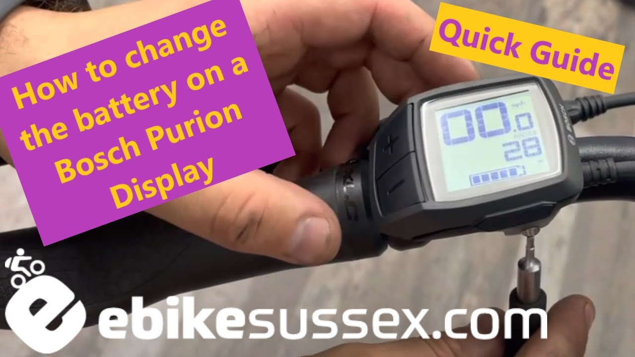 How to change the battery on Bosch Purion Display - YouTube
