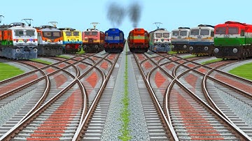 🎶All the best Trains Crossing At Curves Branches Tracks || indian train simulator gameplay for pc
