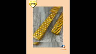 ST Guitar Neck Light Yellow Glossy Canadian Maple Fingerboard 22F 9.5 Inch Guita