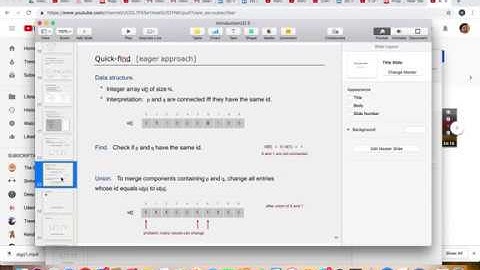 Lecture 5 : Algorithms : Quick-Find Demo [Example from Princeton Uni]