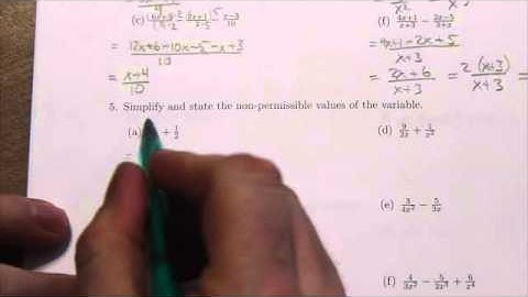 Math 20-1: Rationals Review #5a