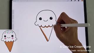 How to draw ice cream ไอศครีม