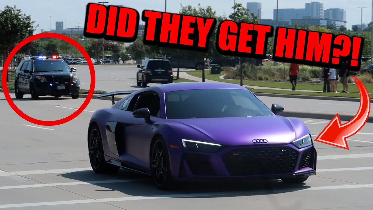 SUPERCARS RUN FROM THE COPS LEAVING CARS AND CANTINA DALLAS!!! Ft. TANNER FOX