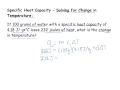 Specific Heat Capacity - Solving for Change in Temperature