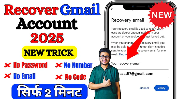 How to Recover Gmail Account without Verification Code Password & Phone Number 2025