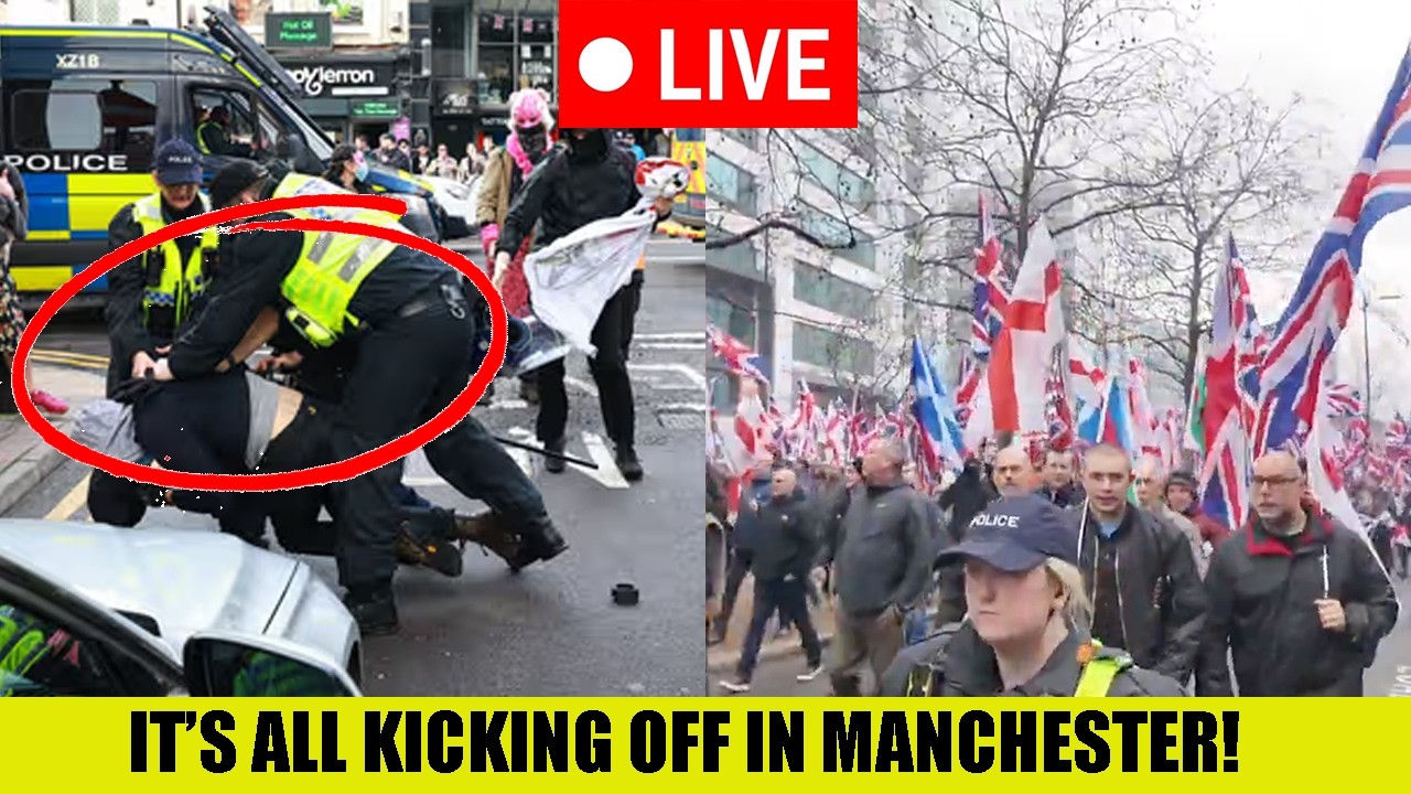 🚨BREAKING: CHAOS Erupts As ANTIFA Attack British Patriots In Manchester!!
