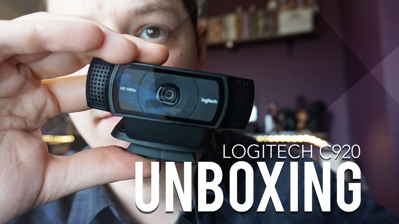 Logitech C920 Webcam UNBOXING and TEST - YouTube