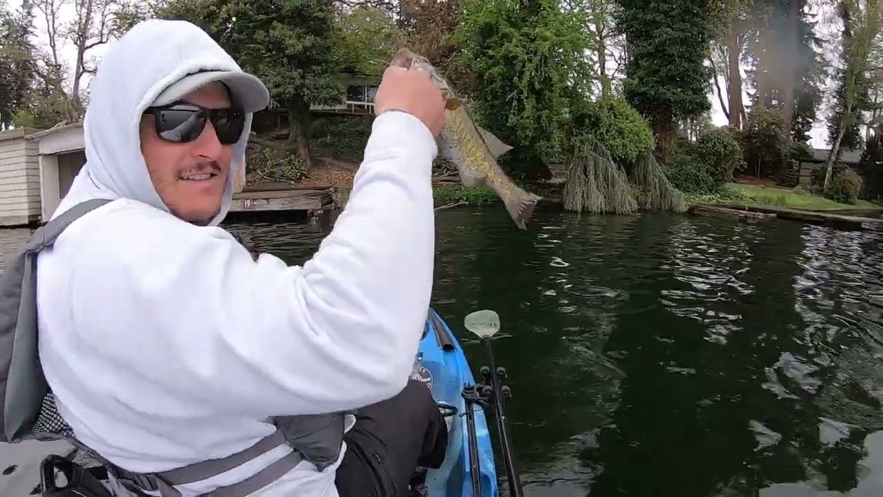 Kayak Bass Fishing Steilacoom Lake, Washington