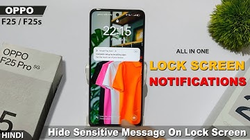 How to hide lockscreen notification oppo f25 pro 5g | oppo f25s pro lock screen chat hide kaise kare