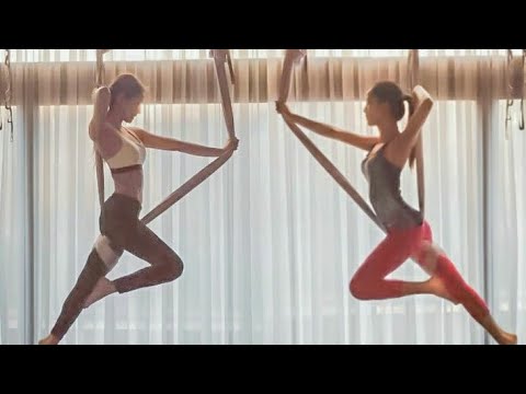 Jisoo & Jennie Doing Flying Yoga Video