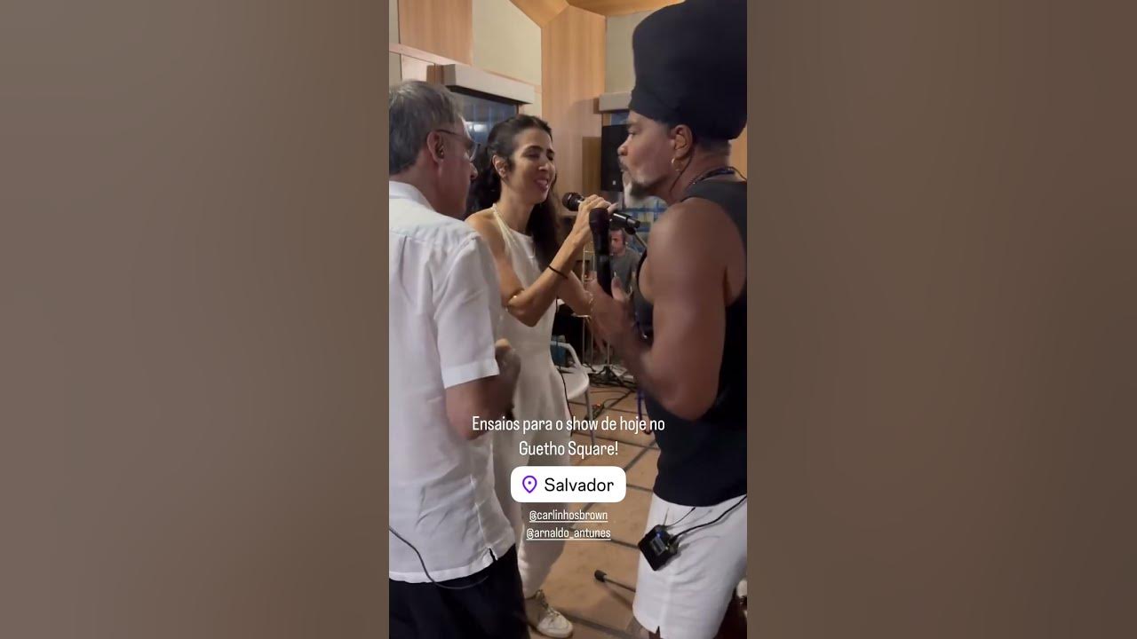 Marisa Monte, Carlinhos Brown e Arnaldo Antunes cantam juntos sucesso de Tribalistas
