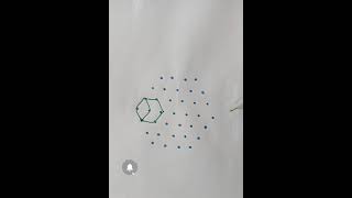 7*4 dots simple and Beautiful rose flower Rangoli design