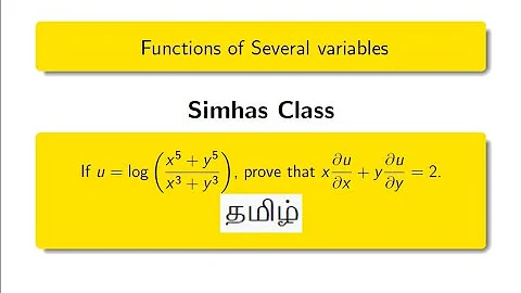 If u=log(x^5+y^5 by x^3+y^3}, prove that x partial u by partial x+y partial  u by partial y=2.